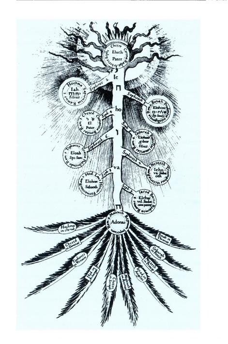 Каббалическое изображение перевёрнутого дерева